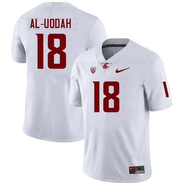 Washington State Cougars #18 Taariq Al-Uqdah College Football Jerseys Sale-White